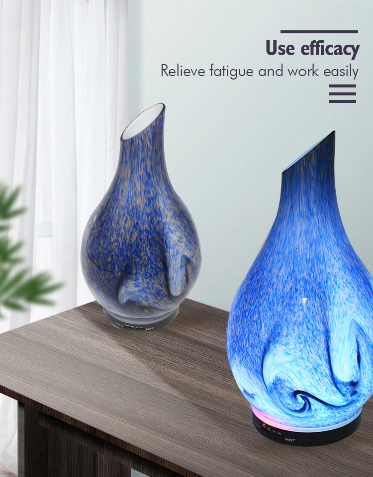 Fancy blue Humidifier Bottle Handblown Glass Bottles for Room Decoration