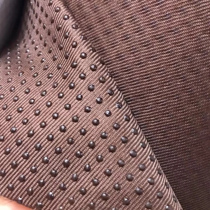 Twill Gabardine Dots Coated Antiskid Non-Slip Anti Slip Fabric for Slipper Mattress