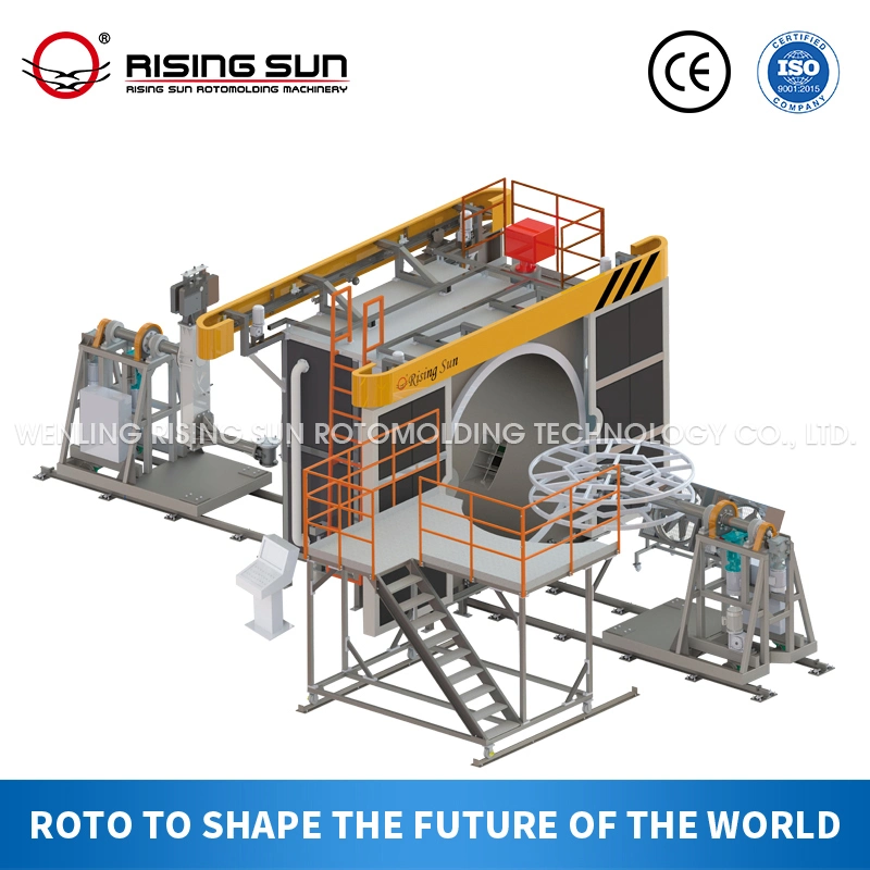 Automatic Rotomoldagem máquina para fazer o plástico PE garrafa de água/contentor/tambor/Canhão/Lata/Toy/Tanque de Água