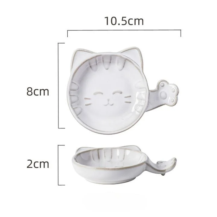 New Design Cute Plate Ceramic Cartoon Appetizer Dessert Sushi Sauce Dinner Sets