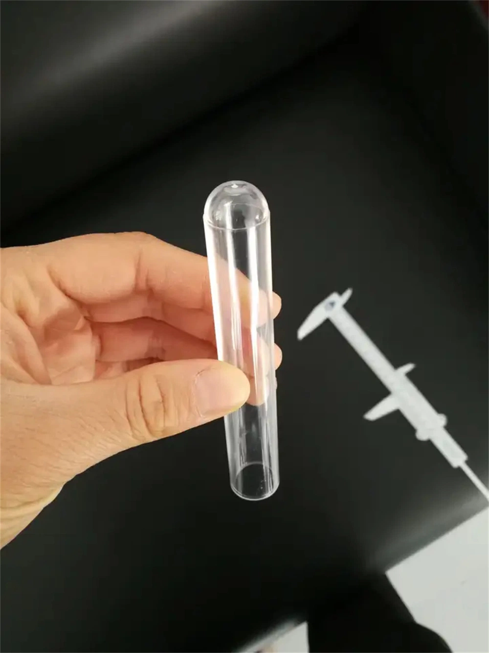 Custom Different Size Food Grade Clear Plastic Test Tube Craft with Cap