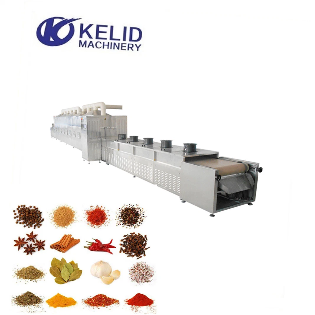 Tunnel Microwave Spice Ginger Powder Drying Sterilization Equipment