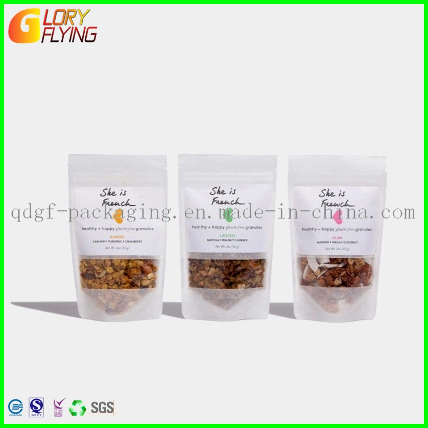 Powder/Tobacco/Coffee/Snack Packing Bag/ Plastic Packaging Bags with Zipper/Ziplock/Clear Window for Food Packages