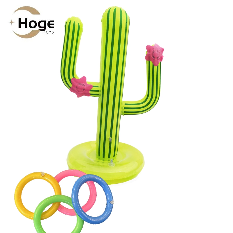 Benutzerdefinierte PVC Aufblasbare Kaktus Ring Interaktive Spiel Wurfspielzeug