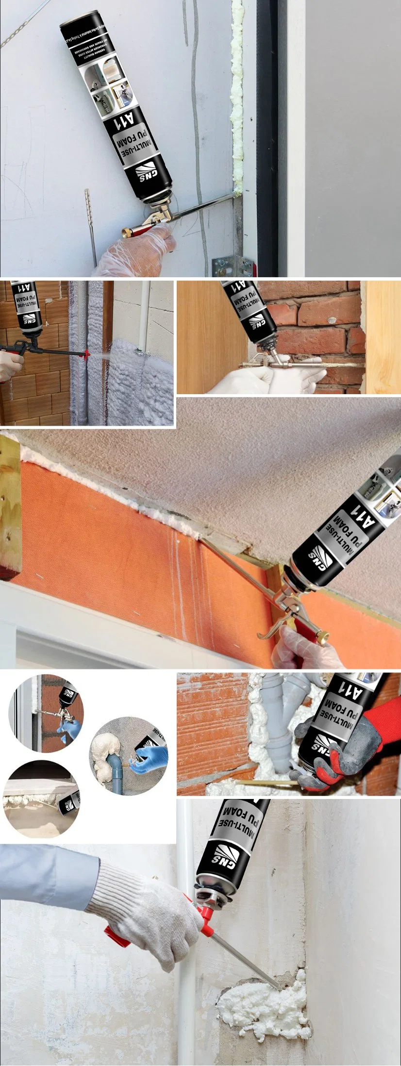 Filler Spray Multi-Purpose Polyurethane Open Cell Foam for Windows and Door