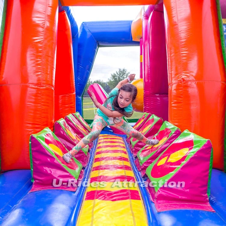 Géant terrain de jeu gonflable sautant bouncer terre Parc de trampoline gonflable Pour une utilisation en intérieur et en extérieur