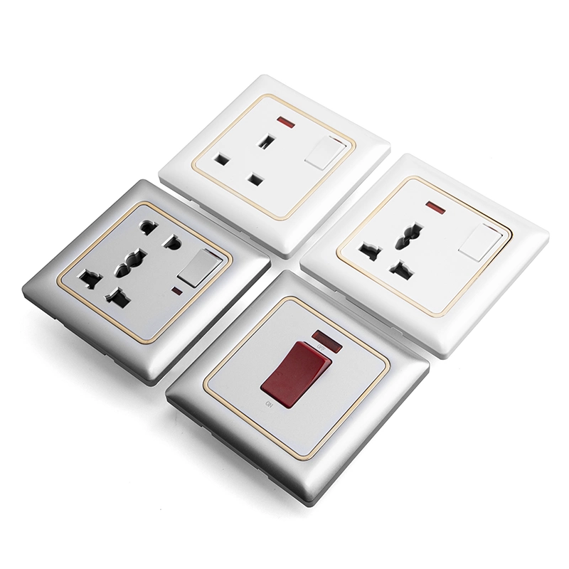 C3.2 prix d'usine UK PC double toucher Accueil 16A 250V Smart électrique Interrupteur des feux de l'interrupteur mural Sockets