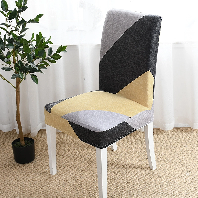 Wholesale/Supplier China Cheap Cost Stretch Chair Cover 3D Printing Half Back Elastic Chair Seat Cover for Home Hotel