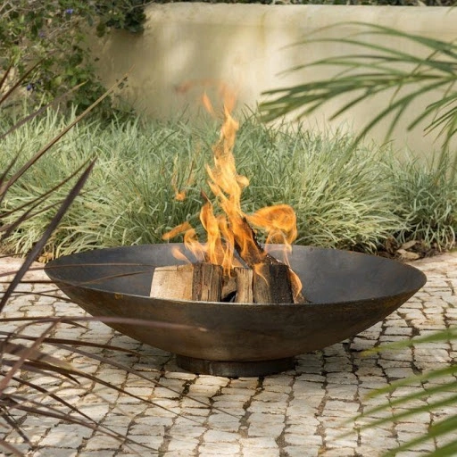 Fire Pit Outdoor 31 pouces en acier Corten pour feu de bois.