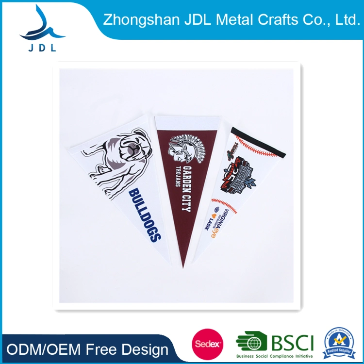 Custom National Advertising PVC Roll Polyester Color Printing Hand Banner Sport Flag Wool Pennant