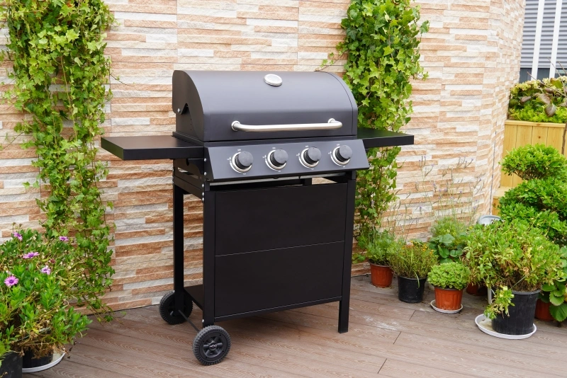 Outdoor Kitchen 3 Burners Commercial Gas BBQ Propane Gas Grill Portable Barbecue Grill