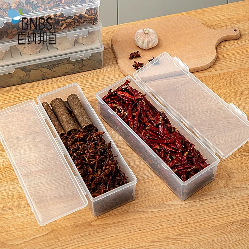 Caixa de armazenamento de Spice plástico recipiente de comida Cozinha armazenamento