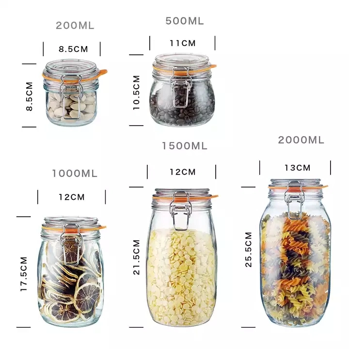 Small Size Customized 200ml Leak Proof Glass Jar with Airtight Lid