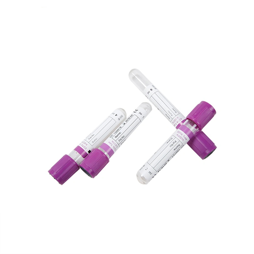 Disposable Medical Glass Blood Test Purple EDTAK3 Vacuum Blood Collection Tube