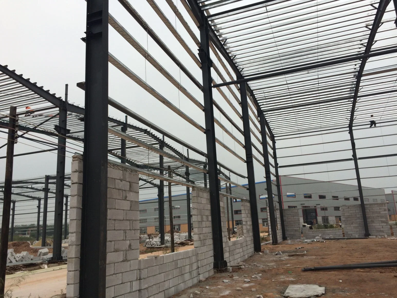 2020 Hochwertige Fabrik Lager Kundenspezifisches Design Gebäude Stahlstruktur Rahmen