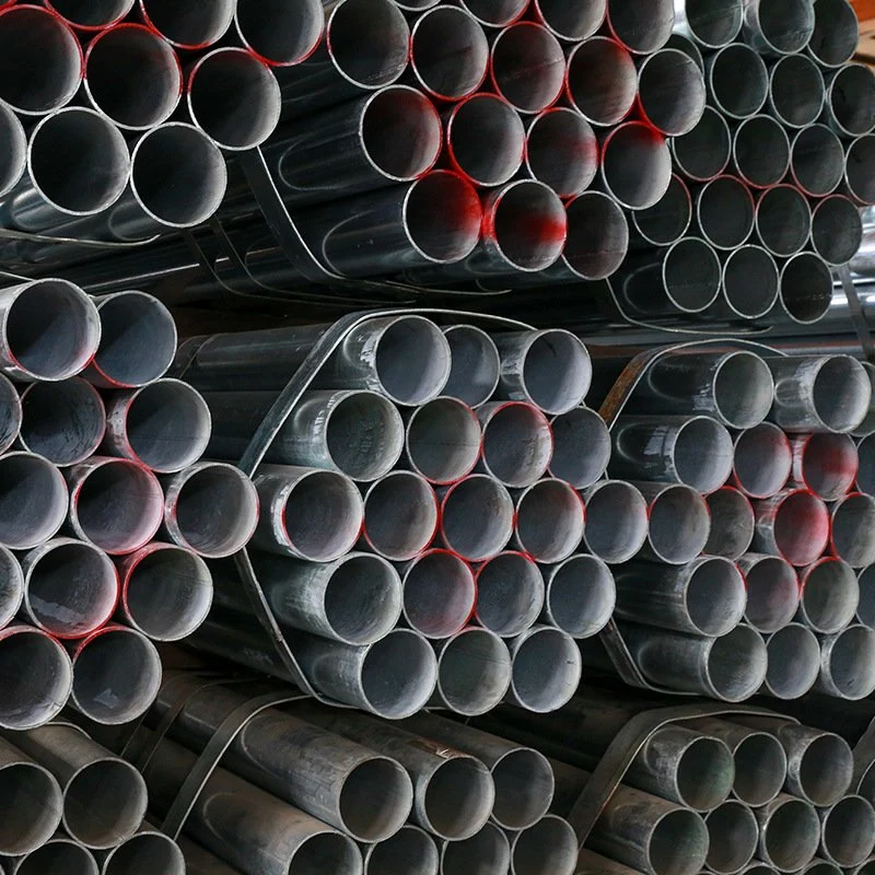 Sch 40 BS1387 Construction Materials 100mm ERW Welded Pipe Steel Tubing Price Galvanized Pipe