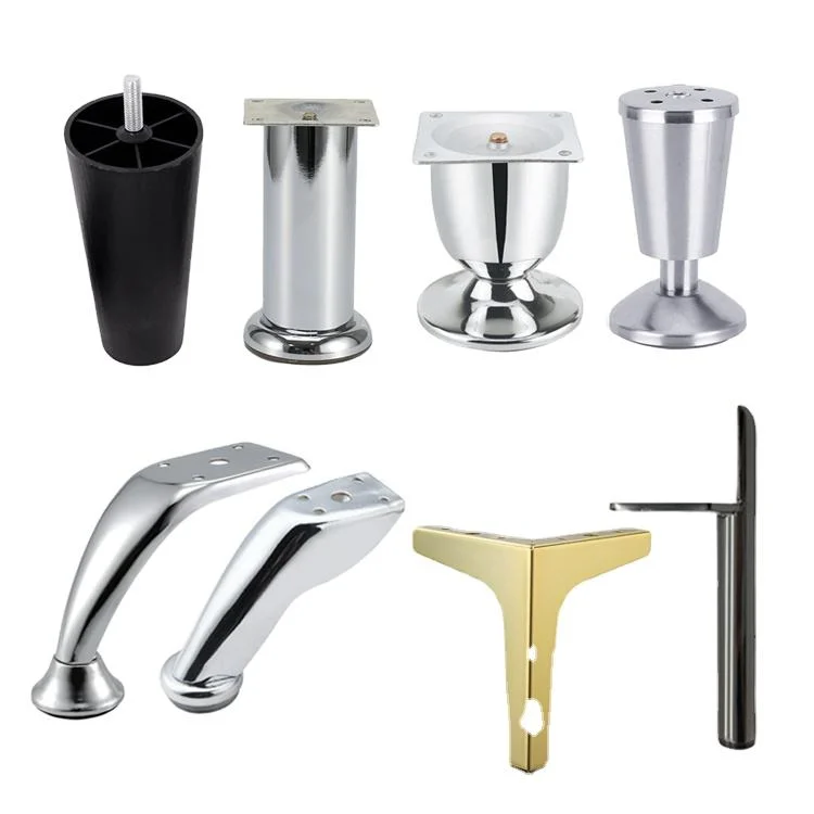 Hot Selling 4PCS Furniture Sofa Legs Metal Polished Modern Furniture Accessories Metal Legs for Desk Chairs Sofas Cabinet