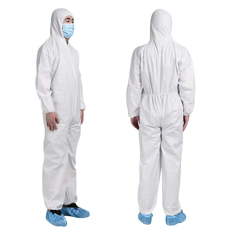 Blue 40g Disposable Nonwoven Safety Clothing Coverall Cheap Type 5/6 Suit SMS Medical Protective Clothing