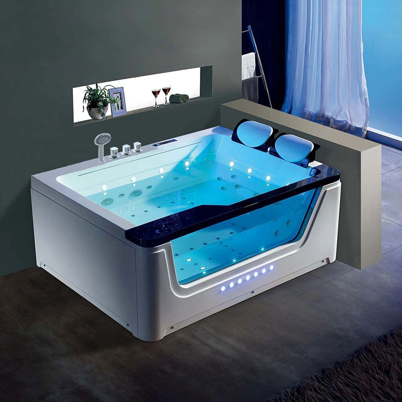 Modern Acrylic Jakuzzi Indoor Bathtub Hydromassage Surfing Whirlpool Waterfall SPA Bathtub for Bathroom