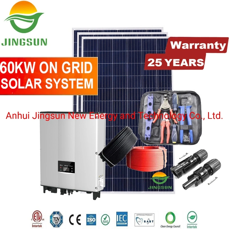 Jingsun 50kw a 60kw a 60kVA en la red eléctrica La Energía Solar Energy System Home