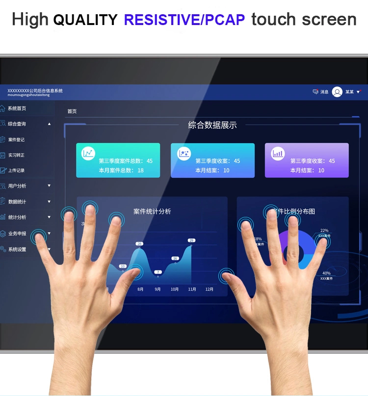 15.6 polegadas sensível ao toque Industrial Ecrã LED Tablet display LCD sensível ao toque incorporado monitoriza de jogos