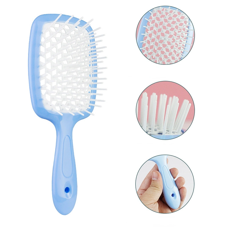 1PC Curly Hair Comb Hair Care Straight Grain Plastic Handle Professional Styling Comb Anti-Static Round Massage Hair Care Brush