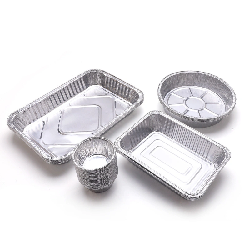 7 Inch Carry out Disposable Round Plate Aluminum Foil Tray