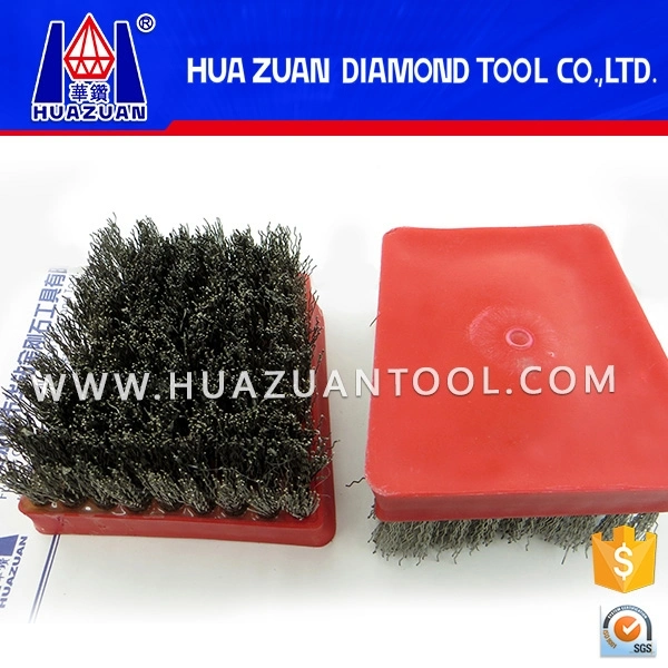 Hot Sale Round/Frankfurt Steel Wire/Nylon Hard Abrasive Antique Diamond Brush for Stone Polishing