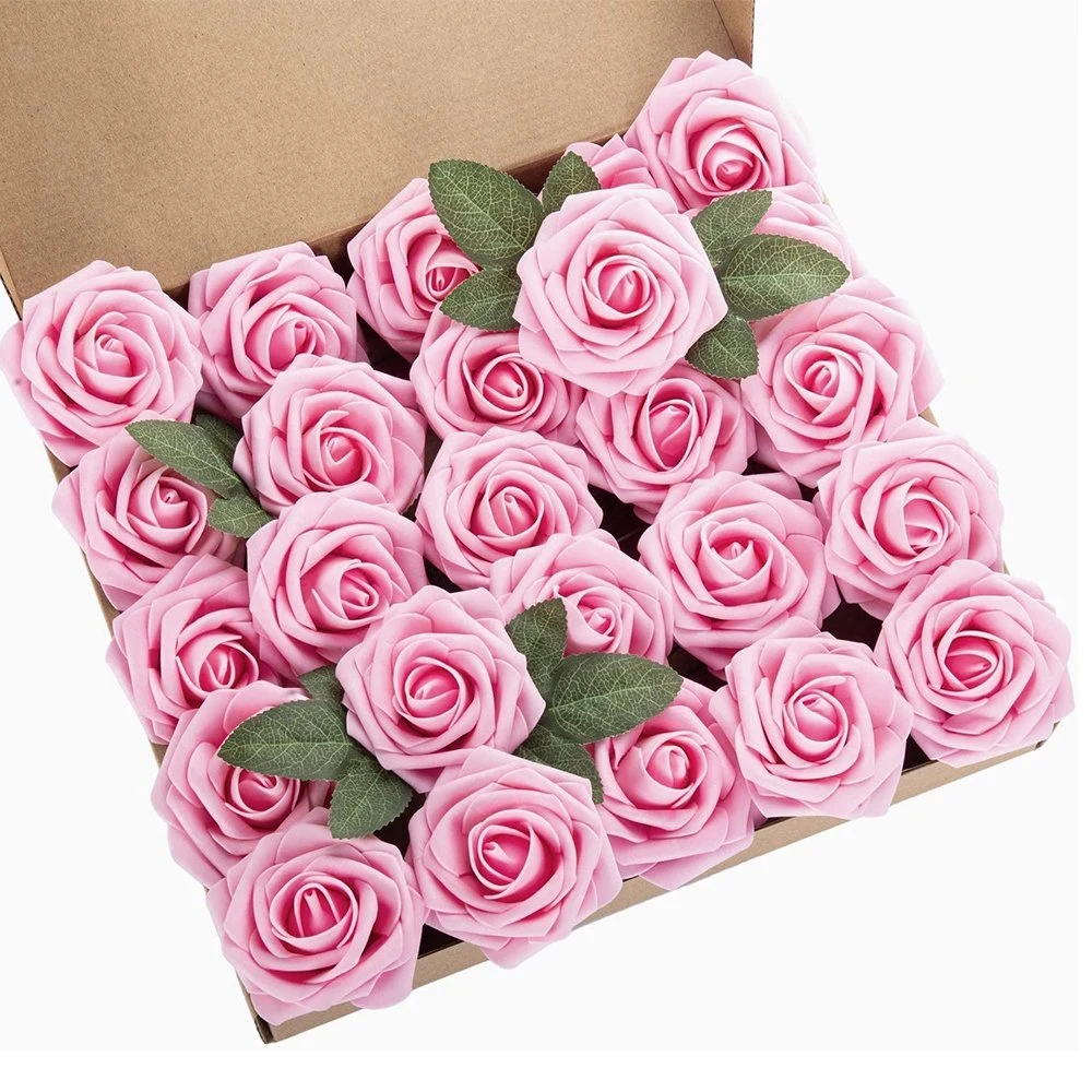 25PCS Artificial Roses Flowers for Bridal Shower Party