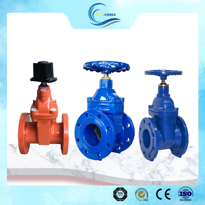 Water Use Soft Connection Rising Stem Slide Cast Iron Sluice Gate Valve Vale