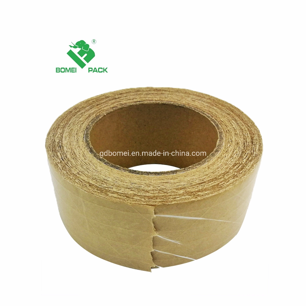 Self Adhesive Fiber Reinforced Kraft Paper Gummed Tape Water Free