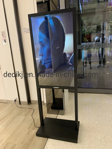 43-Inch Dual-Pole Water Brand Floor-Standing Digital Signage High-Definition Display Ultra-Thin Advertising Player