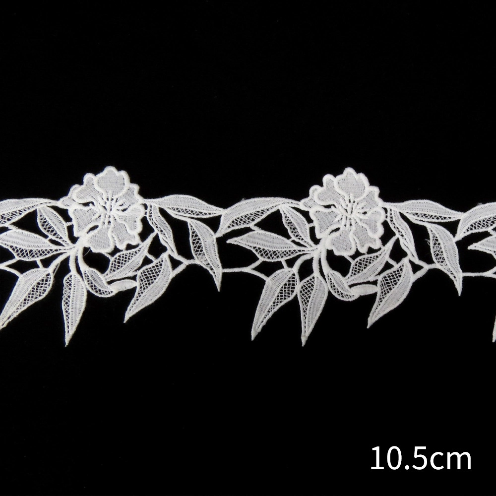 Embroidery White Lace Trim Clothing Textile Accessories Water Soluble Lace Fabric