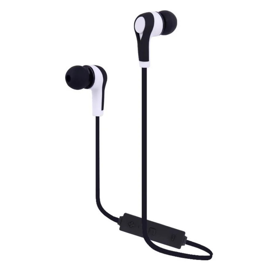 Schwarz schweißfestes Mobiltelefon Ohrhörer in Ohr Bluetooth-Kopfhörer mit Mikrofon