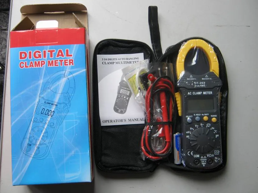 Dt-203t Digital Multimeter Thermometer Clamp Meter