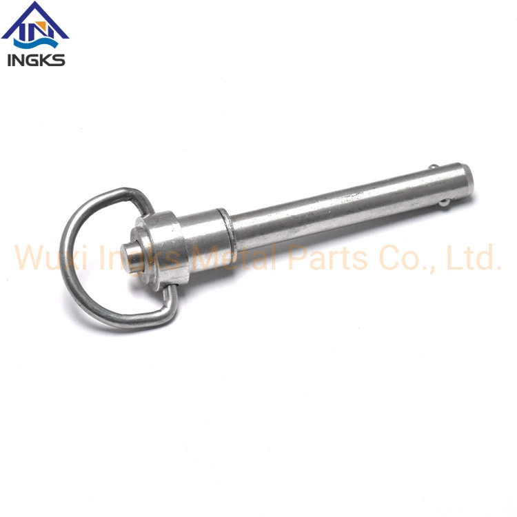 High Quality SS304 Button D Ring Handle with Shoulder Quick Release Ball Lock Pin