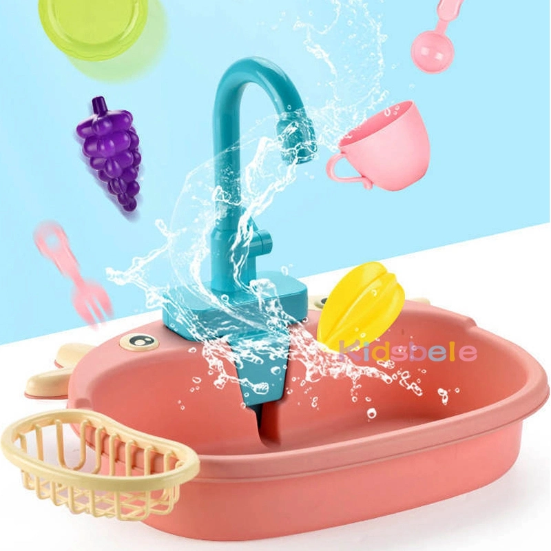 Kids Kitchen Toys Simulation Electric Dishwasher Pretend Play Mini Food Educational Summer Girls Role Toys