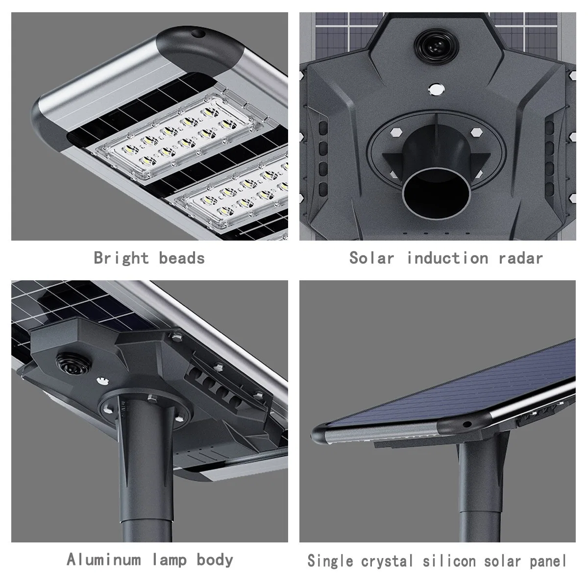 Alta potencia Certificado CE Jardín IP66 impermeable LED Solar Luz de calle