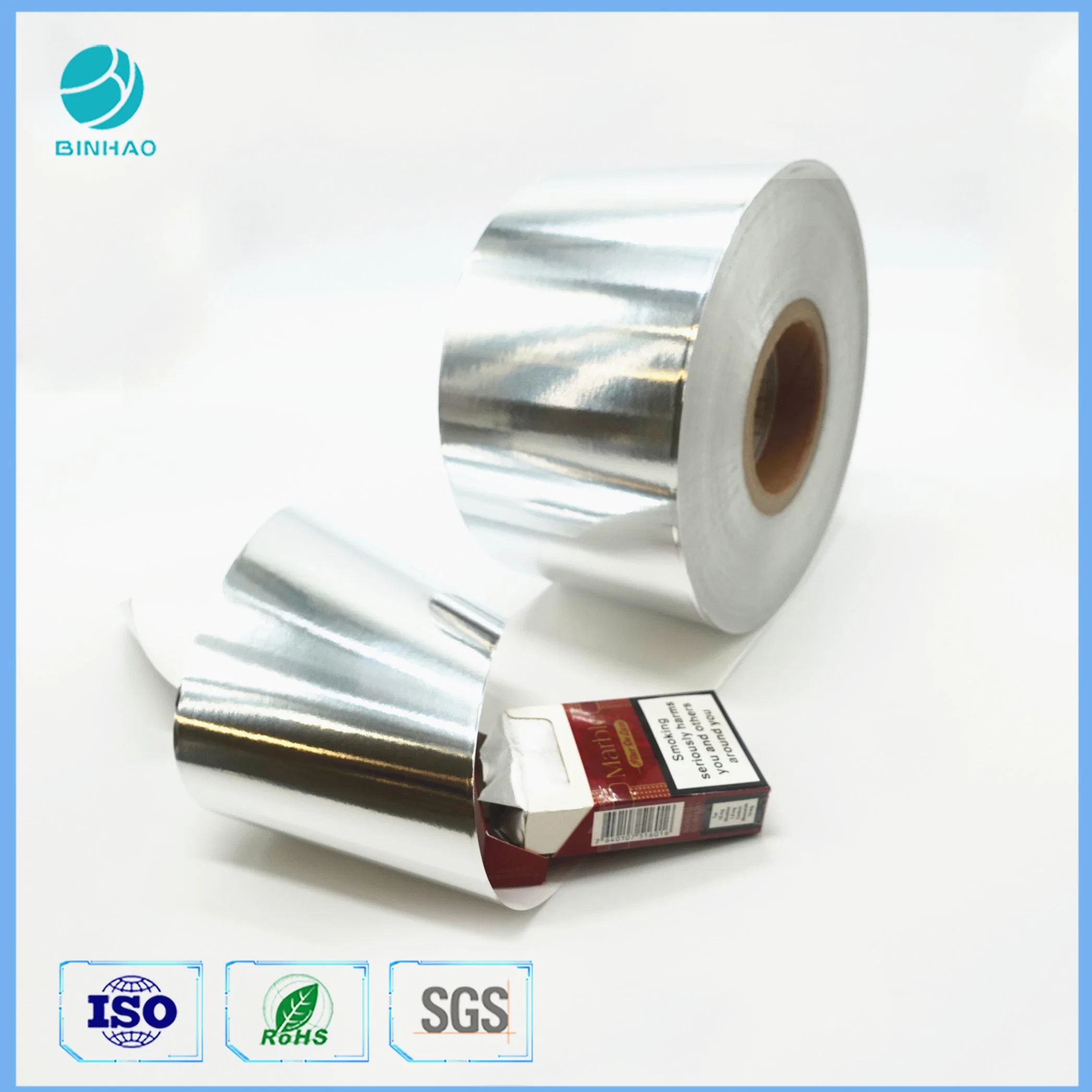 Glossy 40 MPa 0.06 Mic Aluminium Foil Paper for Cigarette