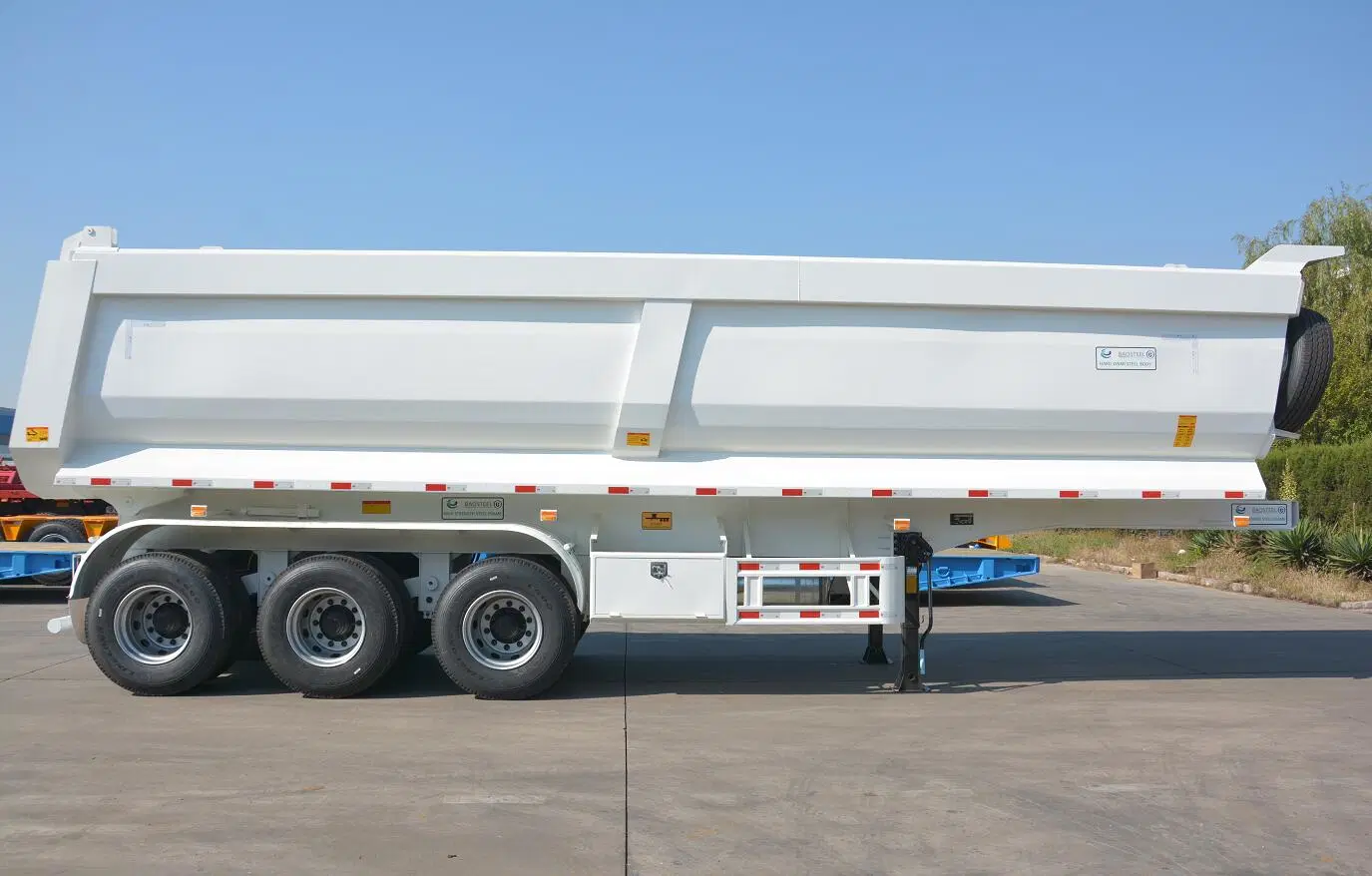 45 Cubic Meter 80 Tons U Shape Dump Tipper Semi Trailer