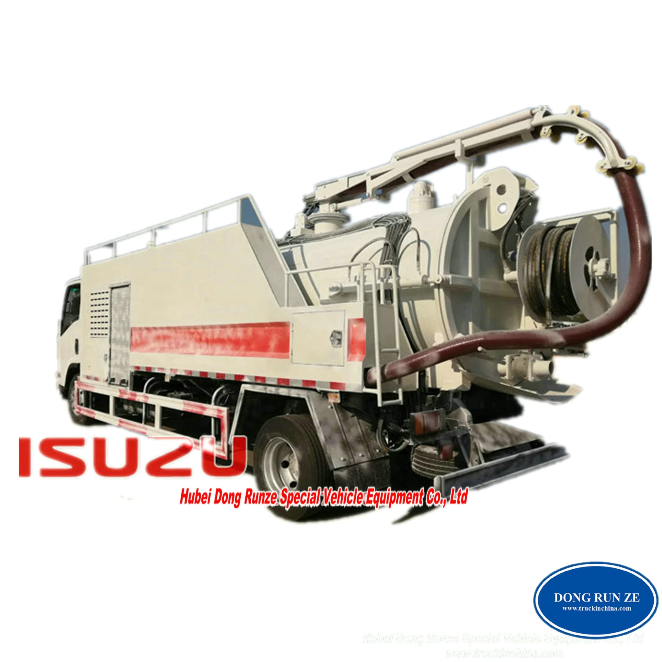 Customizing Suzu Combine Vacuum Jetting-Flushing Truck 700p Combination Vacuum and Drain Cleaner (Clean Water Tank 3m3; Sewage Tank 5.5m3)