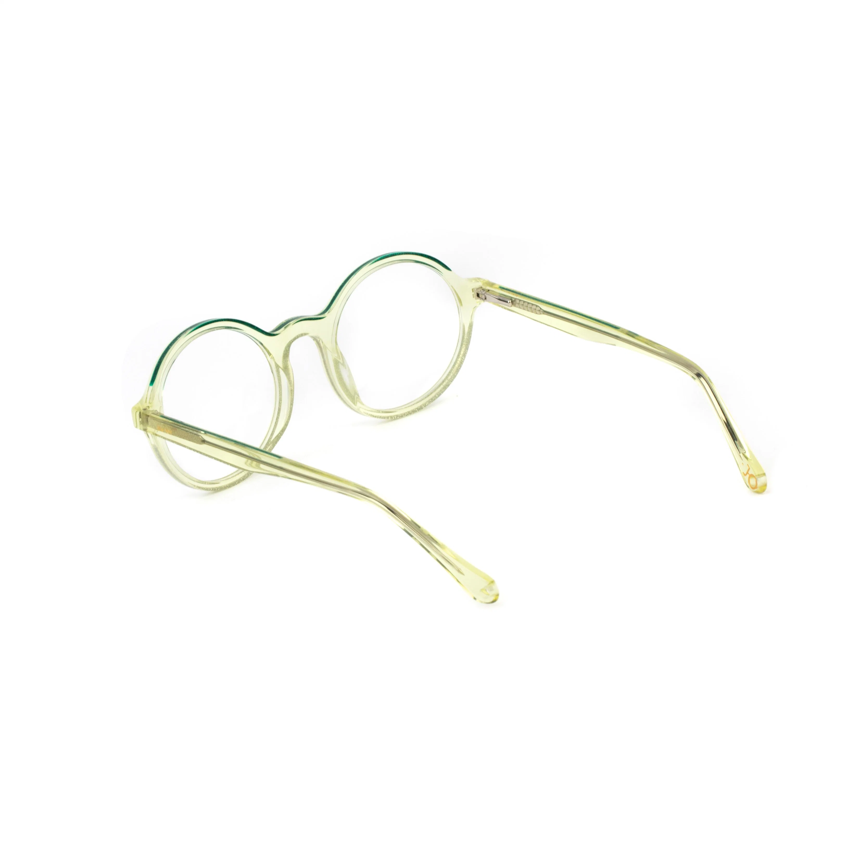 Yellow Pure Acetate Acet Optical Luxury Top Quality Eyeglasses Frames