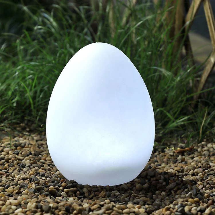 Lampe de sol illuminée portable à changement de couleur RVB pour extérieur, éclairage LED d'ambiance paysage en forme d'œuf.