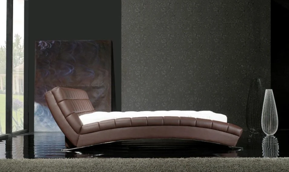 Venta caliente cama especial hogar Muebles Muebles de dormitorio con el metal de la pierna GC1697