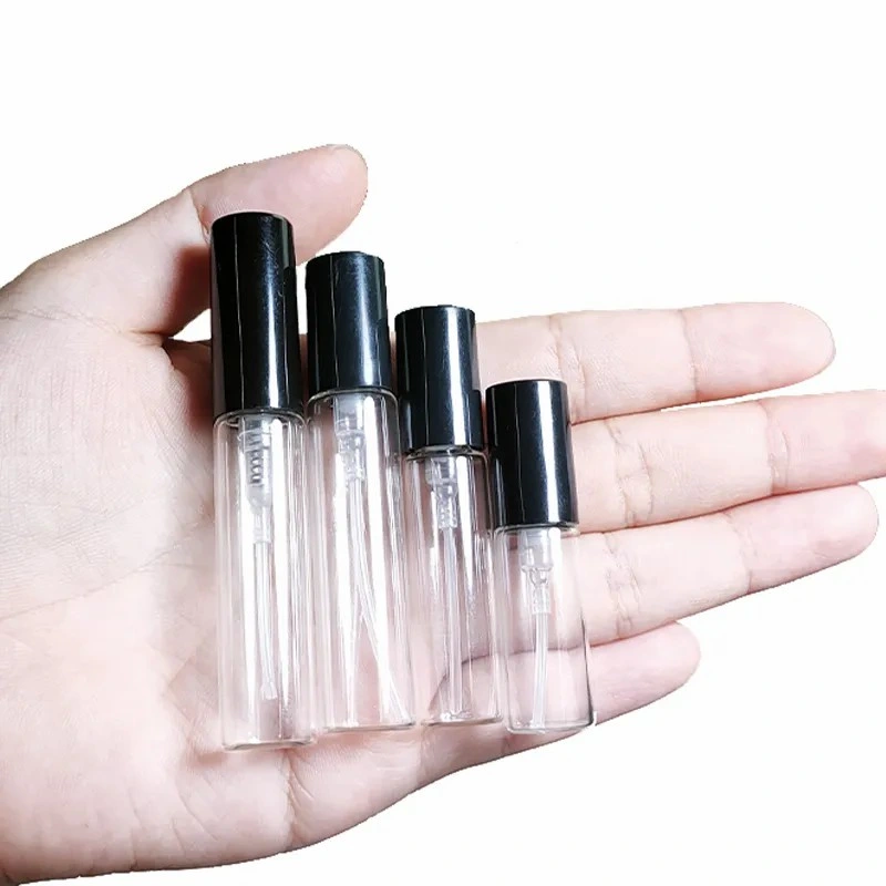 New Style 2ml 3ml 5ml 10ml All Clear Glass Perfume Bottles Travel Spray Sample Bottle Cosmetic Packaging with Pump