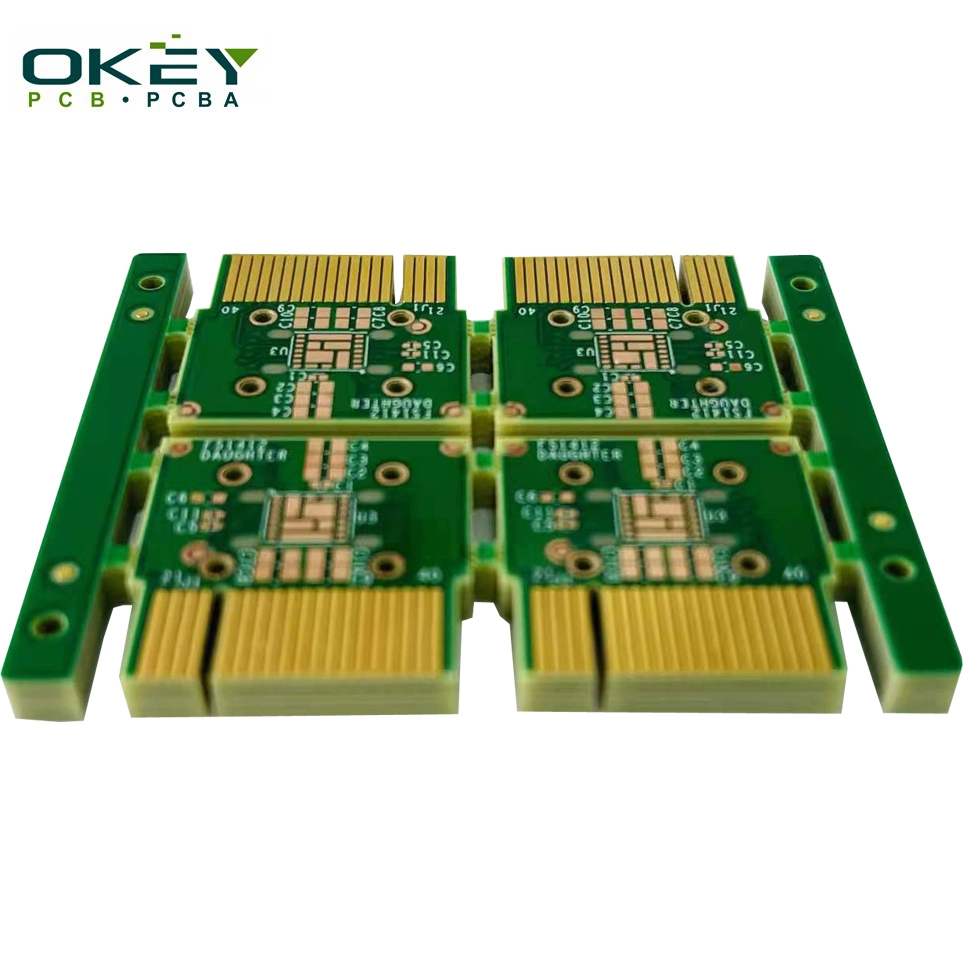 Multilayer Double Sided Printed Circuit Board Rigid Multi Layer Double Side Immersion Gold Fr4 Enig 2 Layer Electric Gold Finger PCB