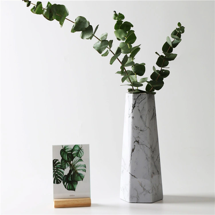 Cor Cinza Tamanho 3 vasos de plantas em mármore de desktop moderno Ceramic