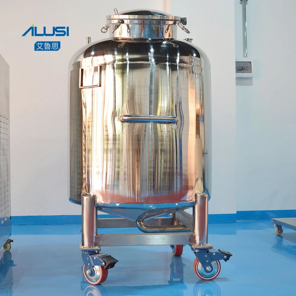 500L Industrial Water Storage Tank Insulated Stainless Steel Tank SS304 Round Portable Pure Water Tank Chemicals Vesse