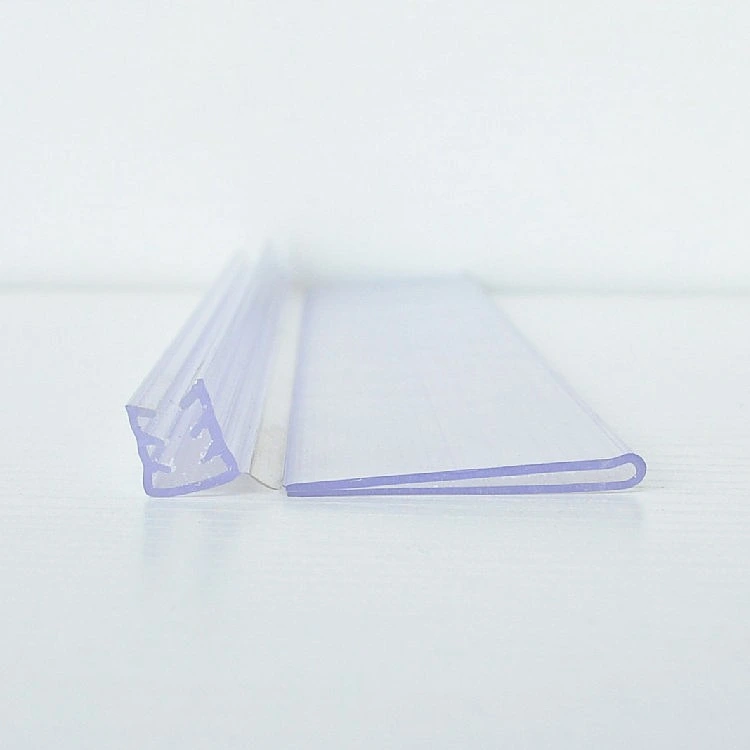 Clear Soft-Hard Co-Extrusion China Plastic PVC Profile Data Strip for Supermarket Shelf