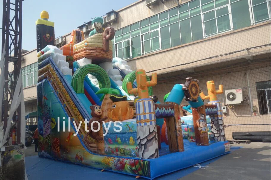 Atacado Pirate Slide Fun lâminas gigantes Pneumático Parque Infantil Exterior Slide para criança